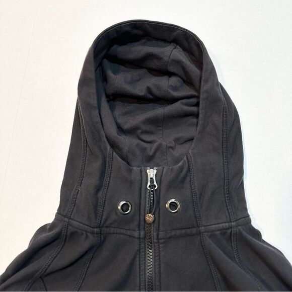 Athleta Slub Strength Lightweight Jacket Full Zip Hoodie Dark Gray XS - Picture 10 of 15